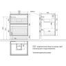 Тумба LEMARK VEON 60 см под раковину, подвесная/напольная, 2 ящика, белый глянец LM01V60T